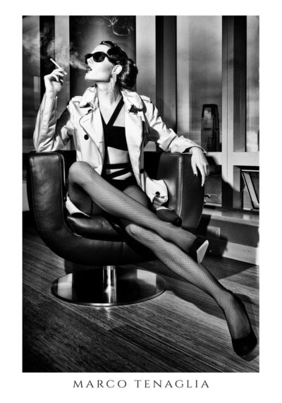 Model with cigarette
